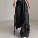 Pantalones deportivos cargo de gran tamaño